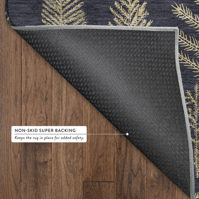 Dalyn Merry & Bright MY21 Black Rug backing detail