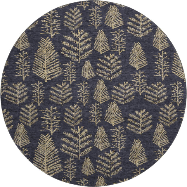 Dalyn Merry & Bright MY21 Black Rug round rug