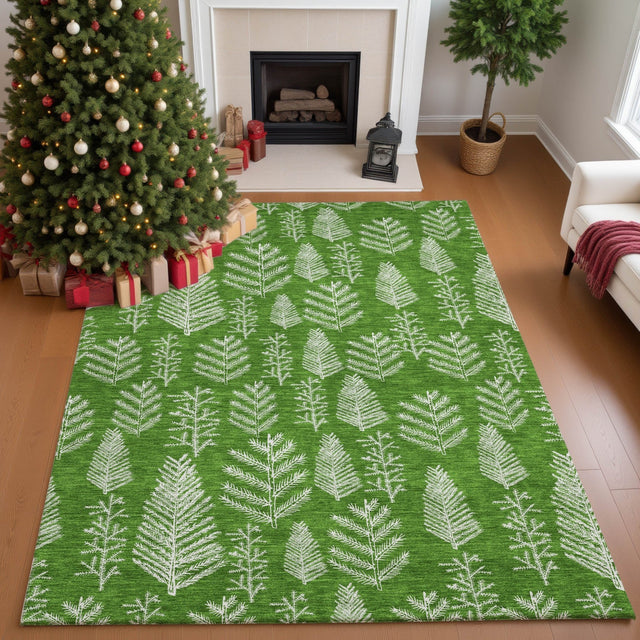 Dalyn Merry & Bright MY21 Green Rug shown in a room
