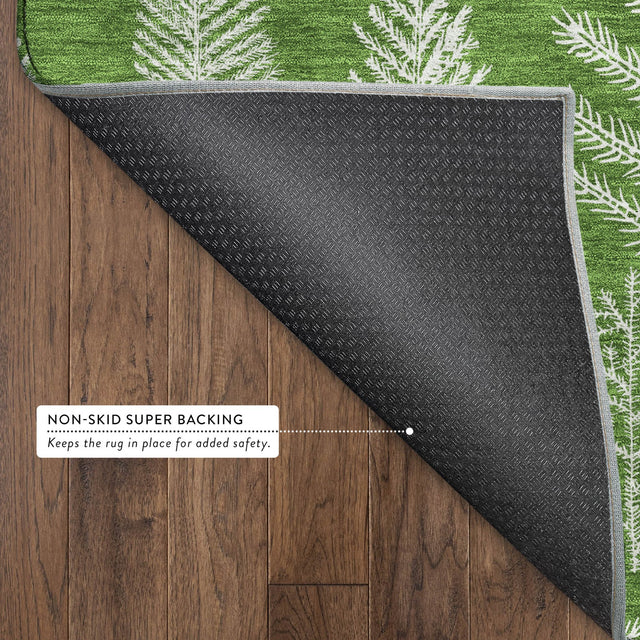Dalyn Merry & Bright MY21 Green Rug backing detail
