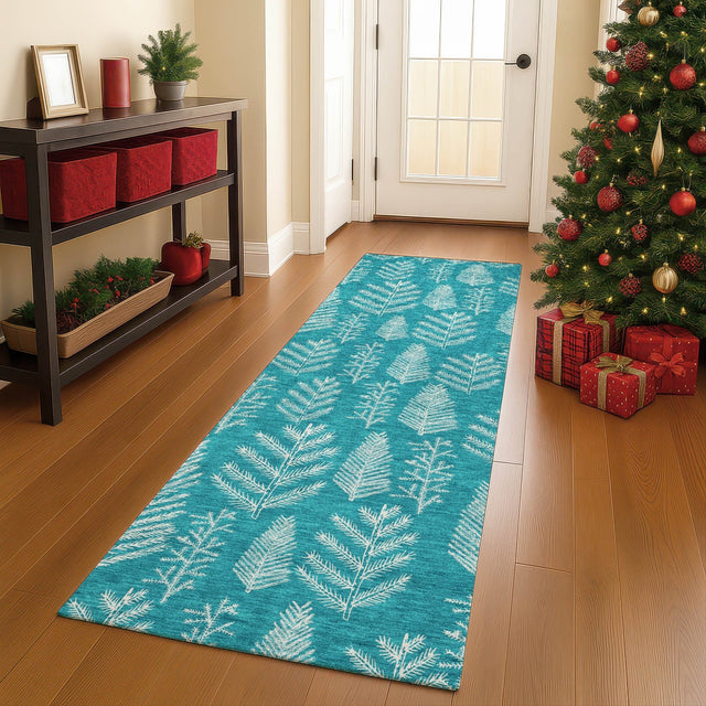 Dalyn Merry & Bright MY21 Teal Rug shown in a room