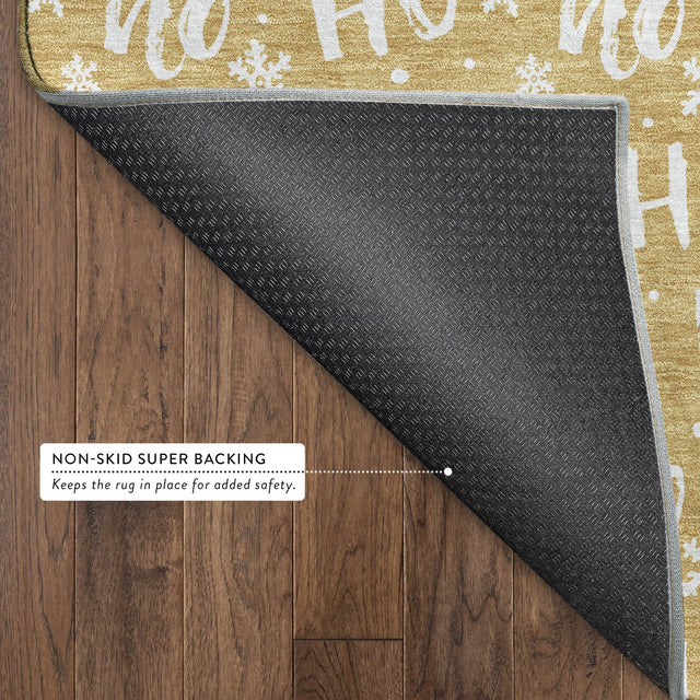 Dalyn Merry & Bright MY22 Gold Rug backing detail