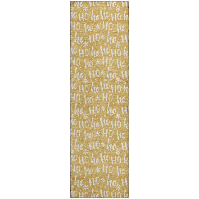 Dalyn Merry & Bright MY22 Gold Rug runner rug