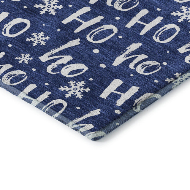 Dalyn Merry & Bright MY22 Navy Rug corner detail