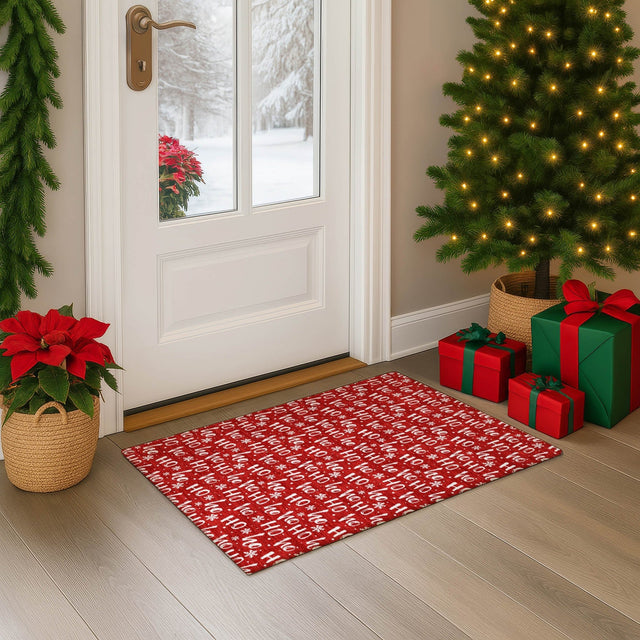 Dalyn Merry & Bright MY22 Red Rug shown in a room