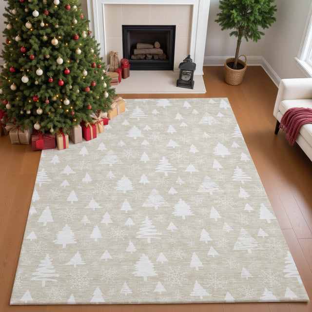 Dalyn Merry & Bright MY23 Beige Rug shown in a room