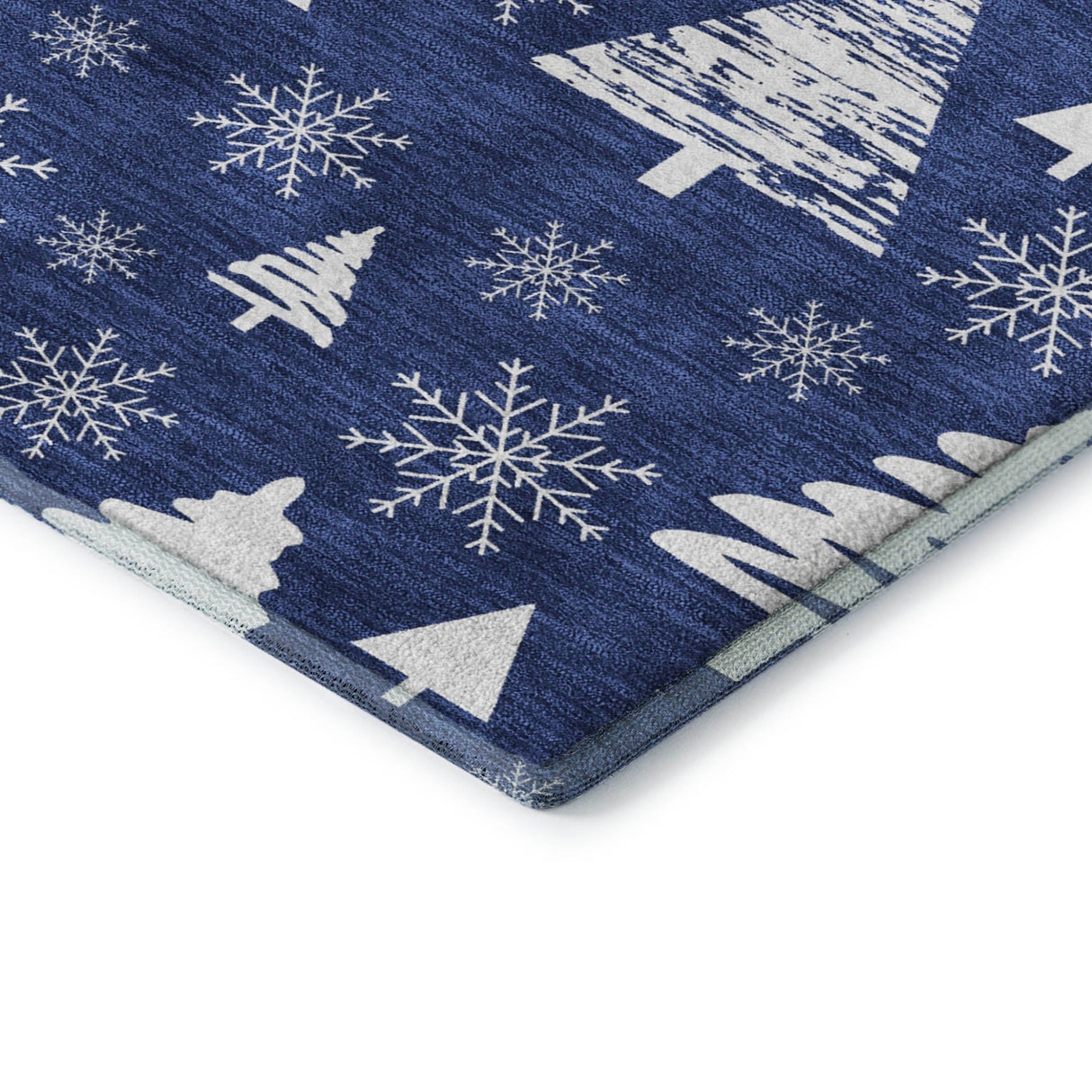 Dalyn Merry & Bright MY23 Navy Rug corner detail