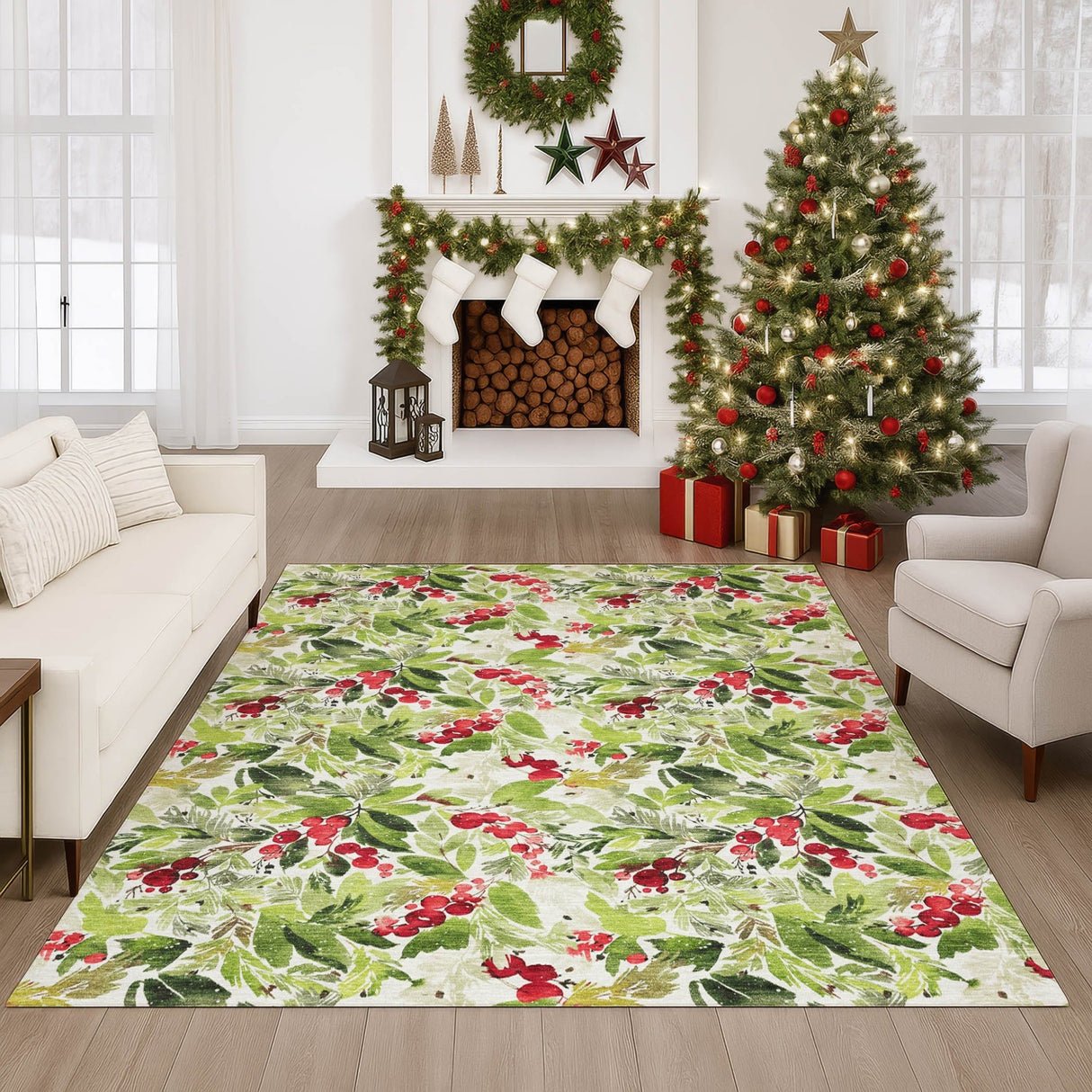 Dalyn Merry & Bright MY24 Aloe Rug shown in a room