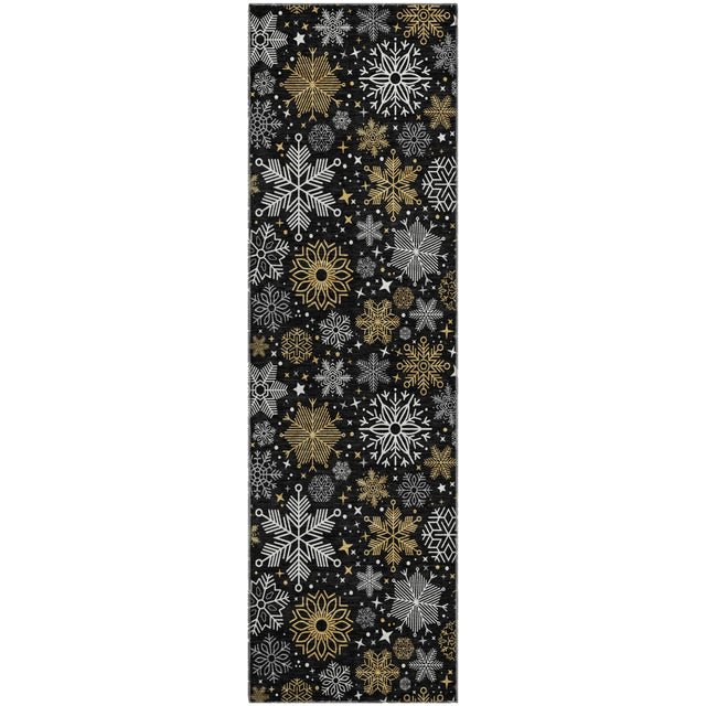 Dalyn Merry & Bright MY25 Black Rug runner rug