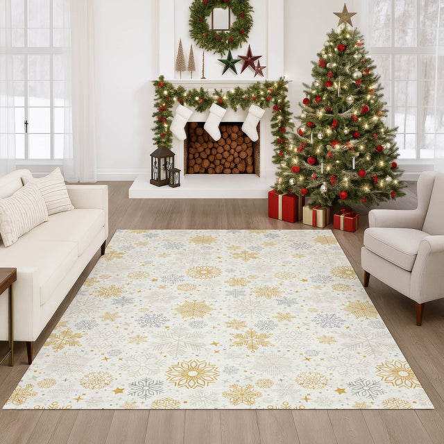 Dalyn Merry & Bright MY25 Ivory Rug shown in a room