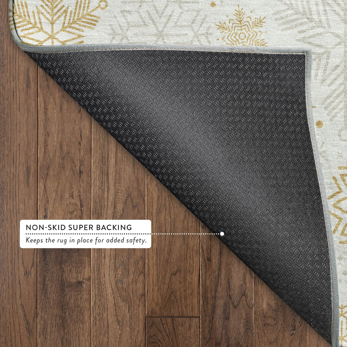 Dalyn Merry & Bright MY25 Ivory Rug backing detail