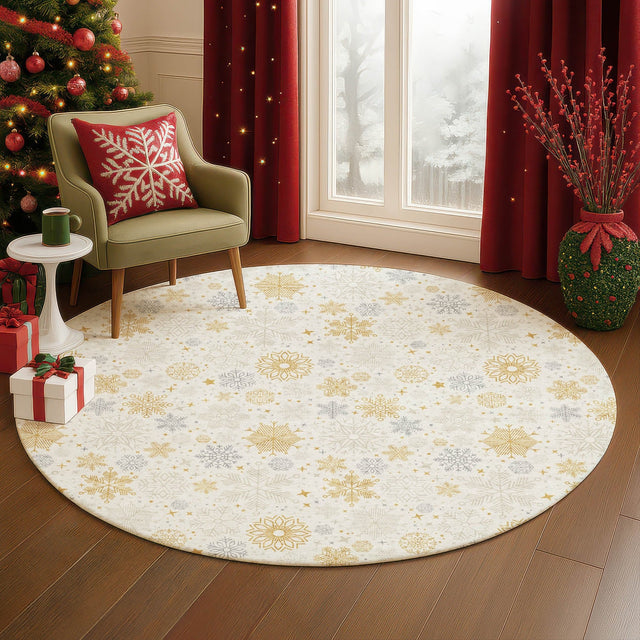Dalyn Merry & Bright MY25 Ivory Rug shown in a room
