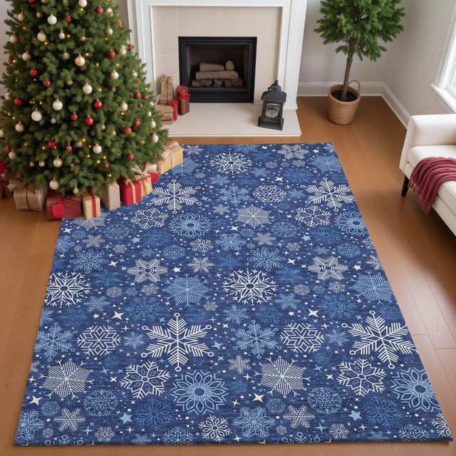 Dalyn Merry & Bright MY25 Navy Rug shown in a room