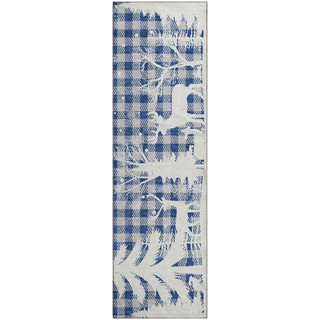 Dalyn Merry & Bright MY26 Blue Rug runner rug