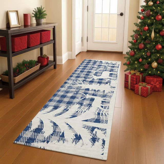 Dalyn Merry & Bright MY26 Blue Rug shown in a room