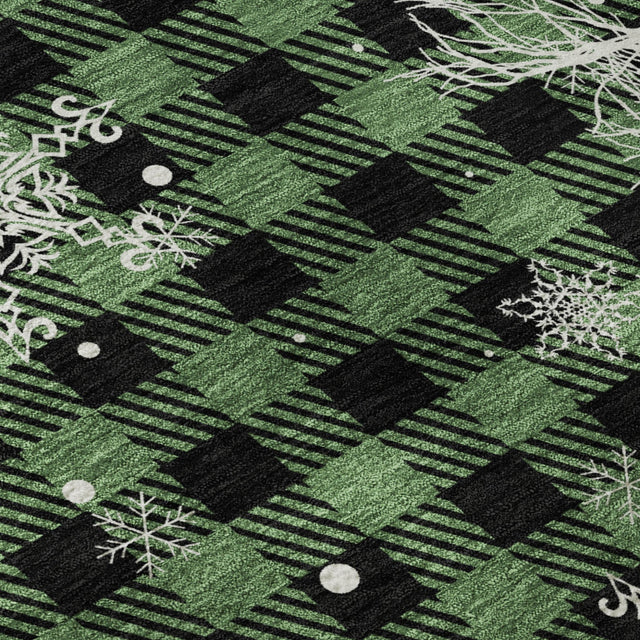 Dalyn Merry & Bright MY26 Green Rug color swatch