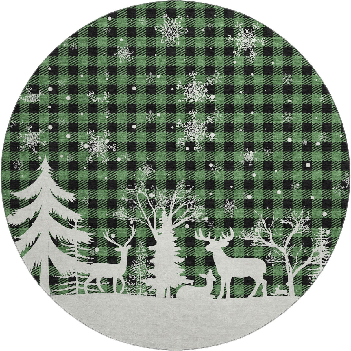Dalyn Merry & Bright MY26 Green Rug round rug