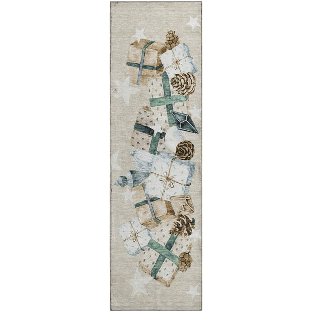 Dalyn Merry & Bright MY27 Beige Rug runner rug