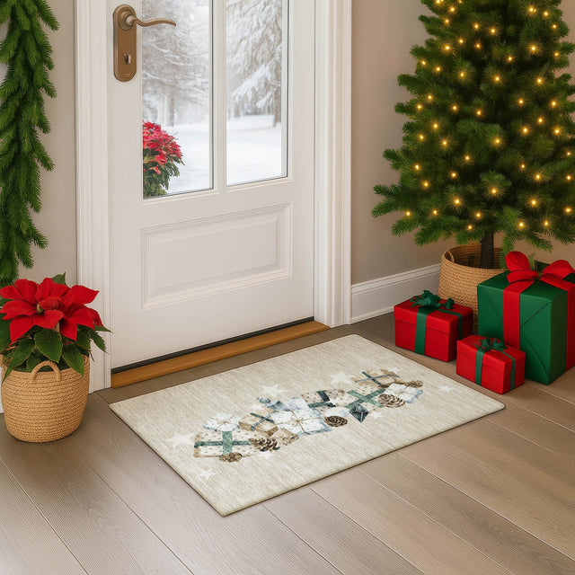 Dalyn Merry & Bright MY27 Beige Rug shown in a room