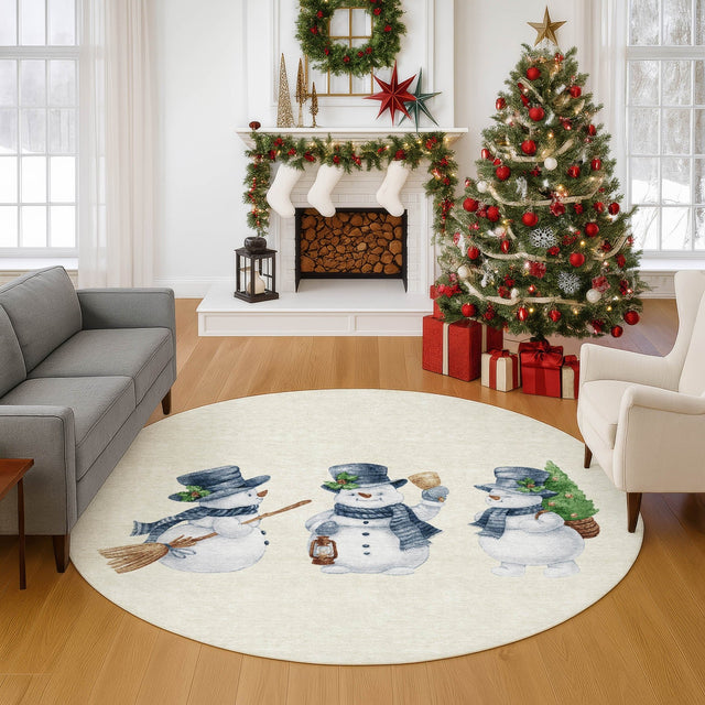 Dalyn Merry & Bright MY28 Ivory Rug shown in a room