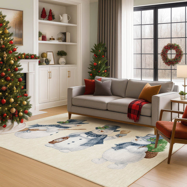 Dalyn Merry & Bright MY28 Ivory Rug shown in a room