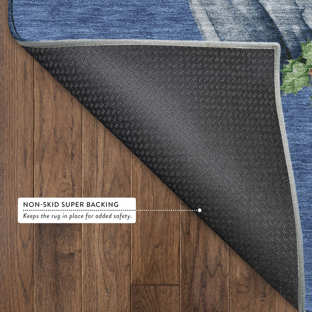 Dalyn Merry & Bright MY28 Navy Rug backing detail