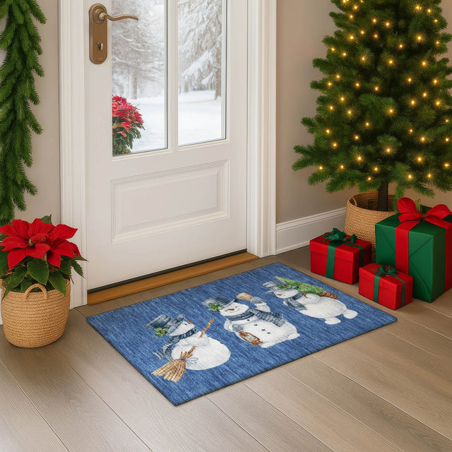 Dalyn Merry & Bright MY28 Navy Rug shown in a room