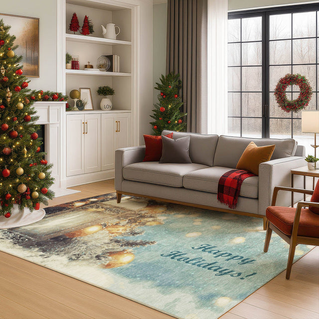 Dalyn Merry & Bright MY3 Skydust Rug shown in a room