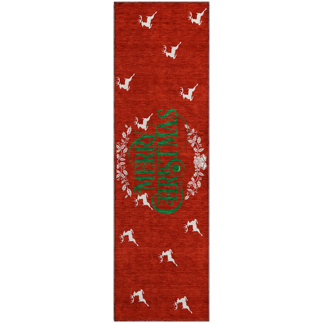 Dalyn Merry & Bright MY6 Red Rug runner rug