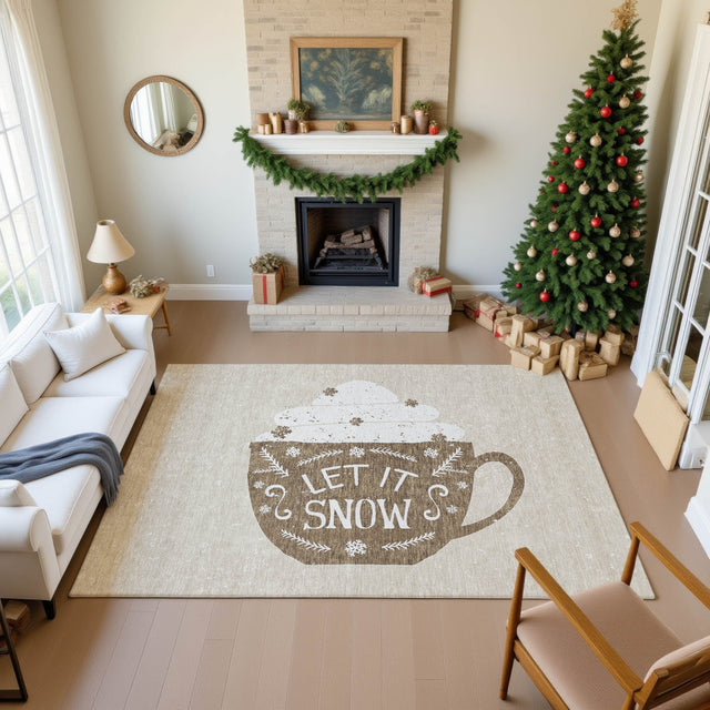 Dalyn Merry & Bright MY7 Beige Rug shown in a room