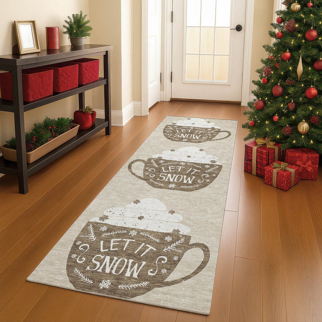 Dalyn Merry & Bright MY7 Beige Rug shown in a room