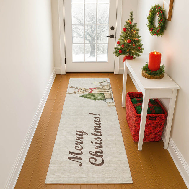 Dalyn Merry & Bright MY8 Beige Rug shown in a room