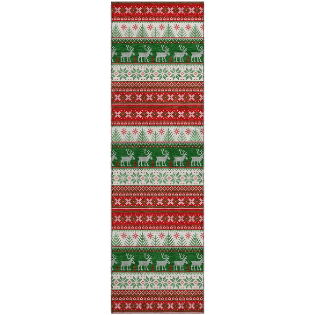 Dalyn Merry & Bright MY9 Red Rug runner rug