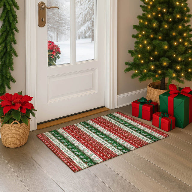 Dalyn Merry & Bright MY9 Red Rug shown in a room
