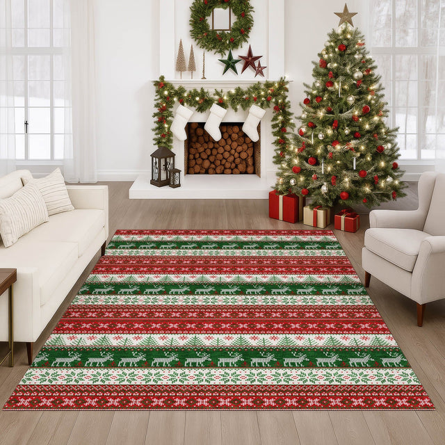 Dalyn Merry & Bright MY9 Red Rug shown in a room