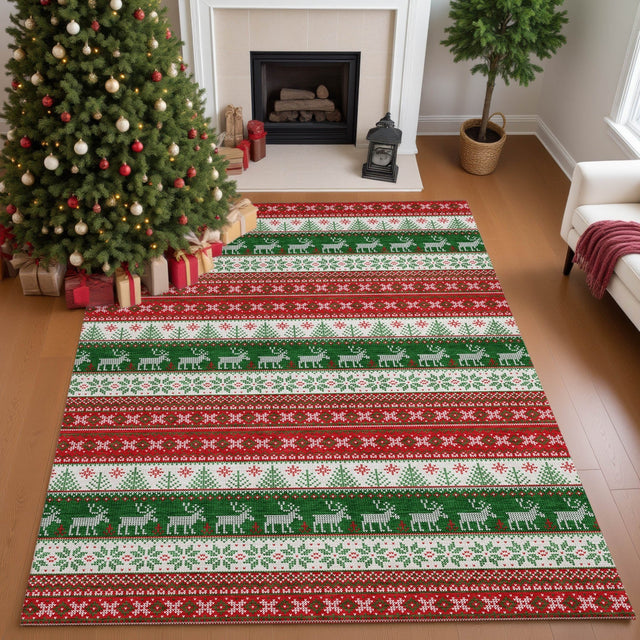 Dalyn Merry & Bright MY9 Red Rug shown in a room