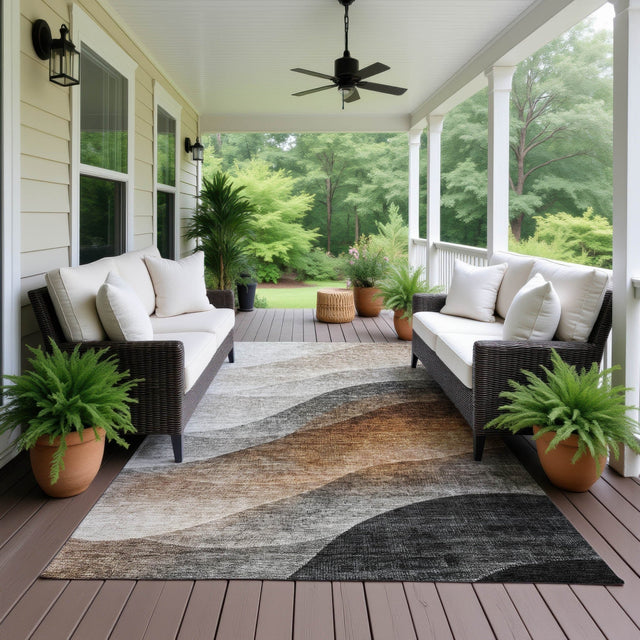 Dalyn Neo NO1 Khaki Rug outdoor lifestyle image