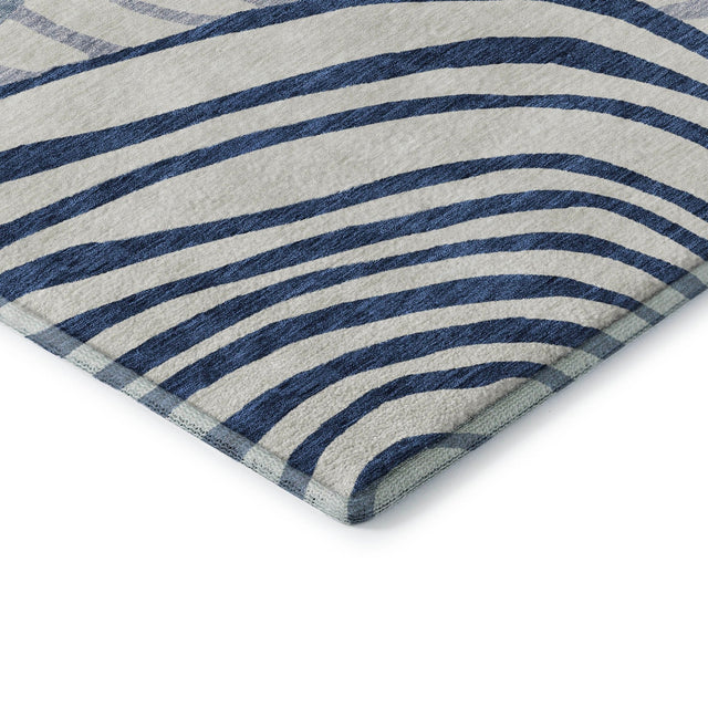 Dalyn Neo NO10 Blue Rug corner detail