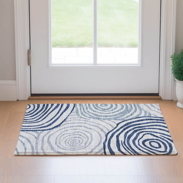 Dalyn Neo NO10 Blue Rug shown in a room