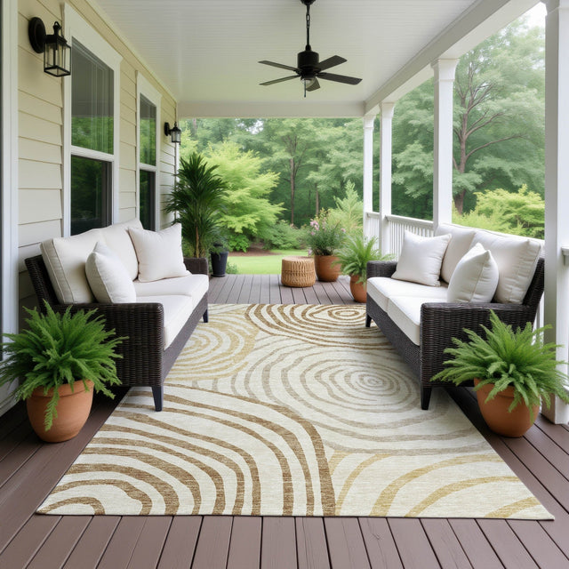 Dalyn Neo NO10 Gold Rug outdoor lifestyle image