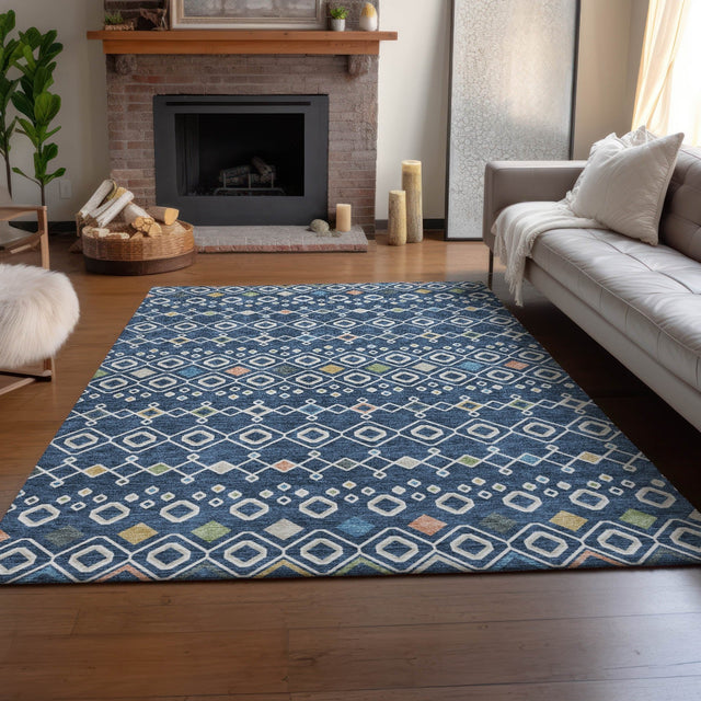 Dalyn Neo NO12 Navy Rug shown in a room