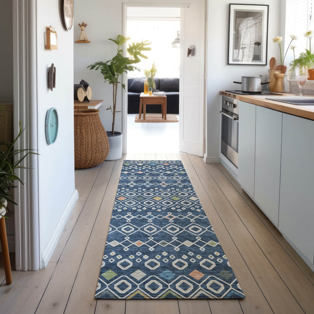 Dalyn Neo NO12 Navy Rug shown in a room