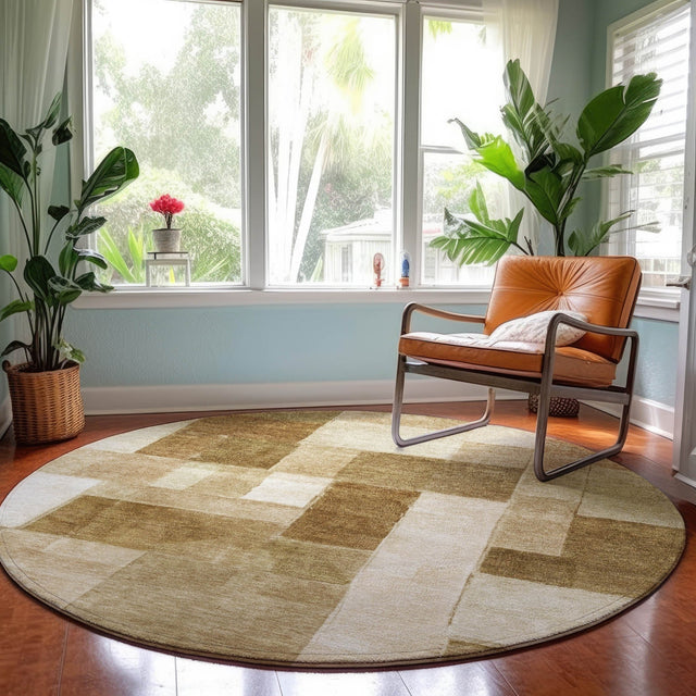 Dalyn Neo NO15 Terracotta Rug shown in a room