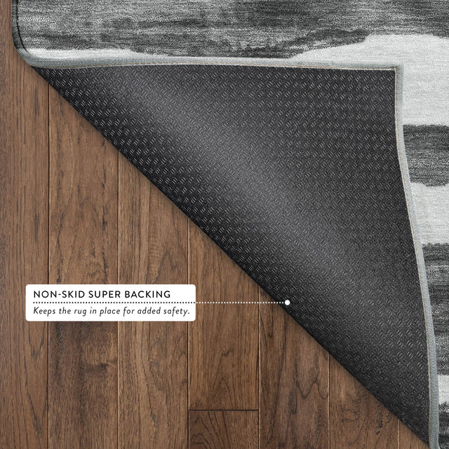 Dalyn Neo NO16 Charcoal Rug backing detail