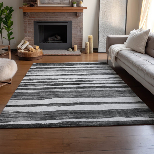 Dalyn Neo NO16 Charcoal Rug shown in a room