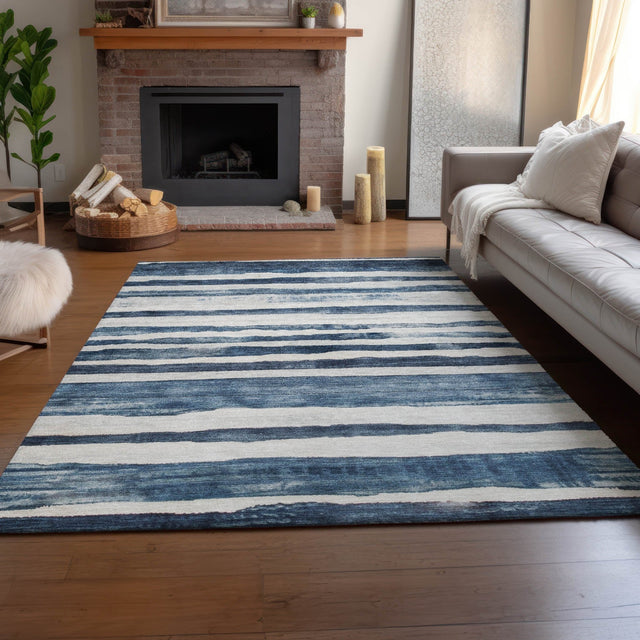 Dalyn Neo NO16 Denim Rug shown in a room