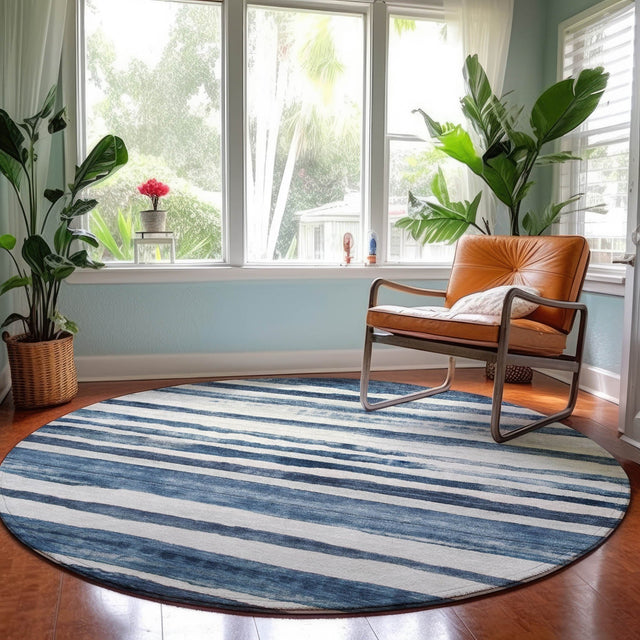 Dalyn Neo NO16 Denim Rug shown in a room