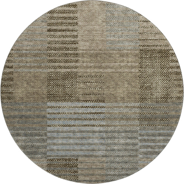 Dalyn Neo NO17 Taupe Rug round rug