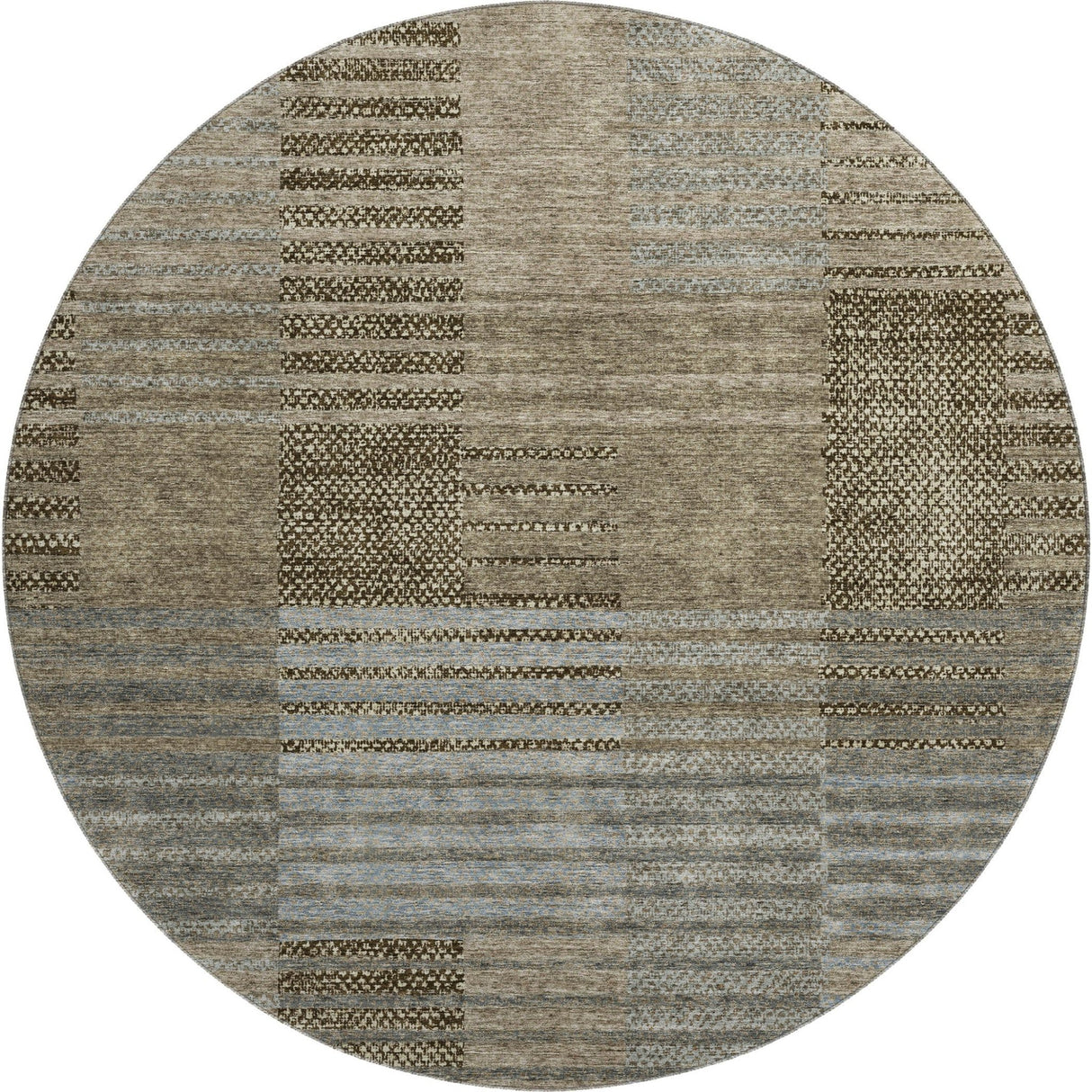 Dalyn Neo NO17 Taupe Rug round rug