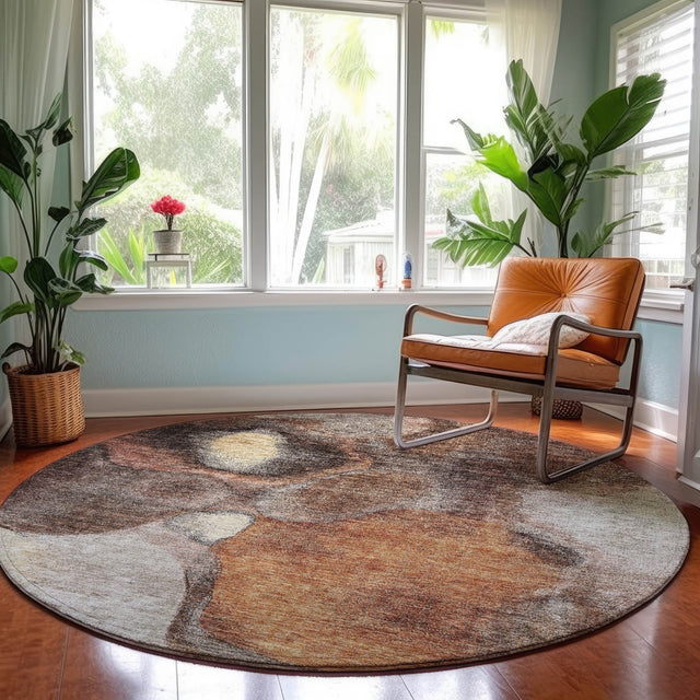 Dalyn Neo NO2 Coffee Rug shown in a room